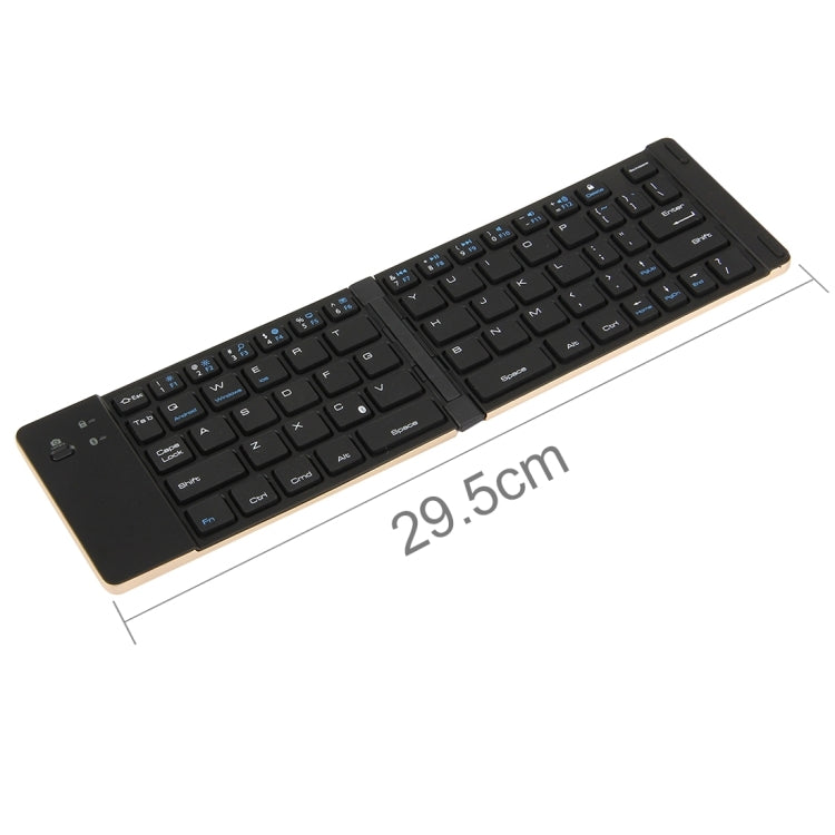F66 Foldable Bluetooth Wireless 66 Keys Keyboard, Support Android / Windows / iOS(Gold) by buy2fix