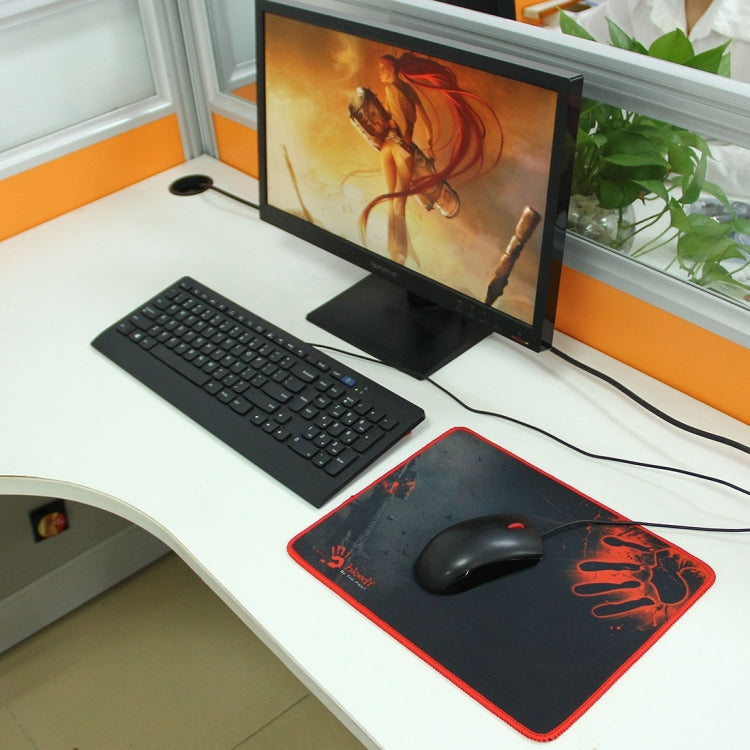 Extended Large Slim Anti-Slip Bloody Pattern Soft Rubber Smooth Cloth Surface Game Keyboard Mouse Pad Mat, Size: 320 x 240 x 3 mm by buy2fix