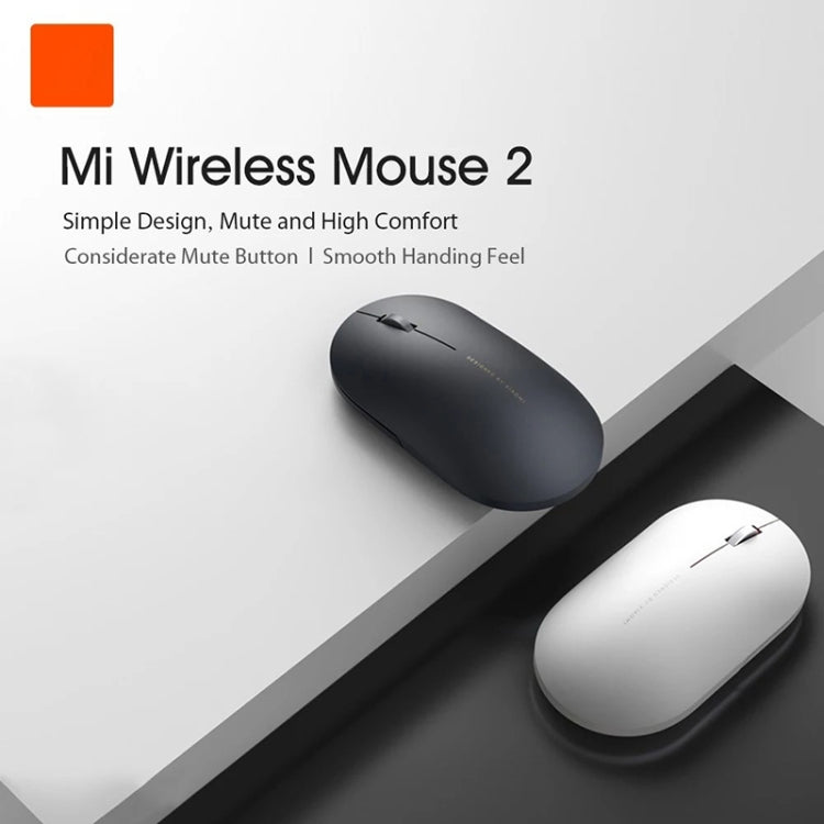 Original Xiaomi 2.4GHz 125HZ 1000DPI Rechargeable Ultra-thin Computer Mouse 2(White) - Wireless Mice by Xiaomi | Online Shopping UK | buy2fix
