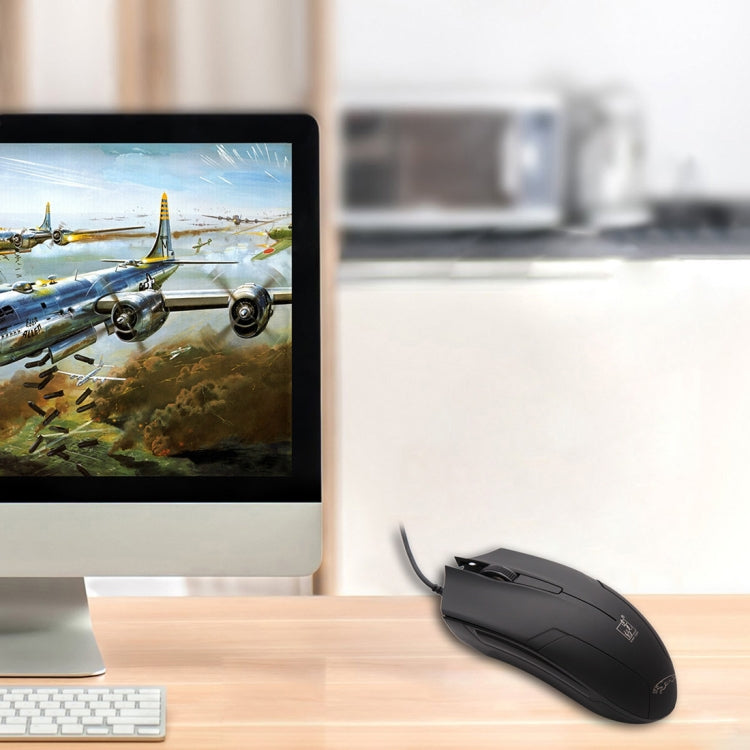 Chasing Leopard 119 USB Universal Wired Optical Gaming Mouse, Length: 1.45m(Black) by Chasing Leopard