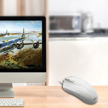 ZGB 119 USB Universal Wired Optical Gaming Mouse, Length: 1.45m(White) by Chasing Leopard