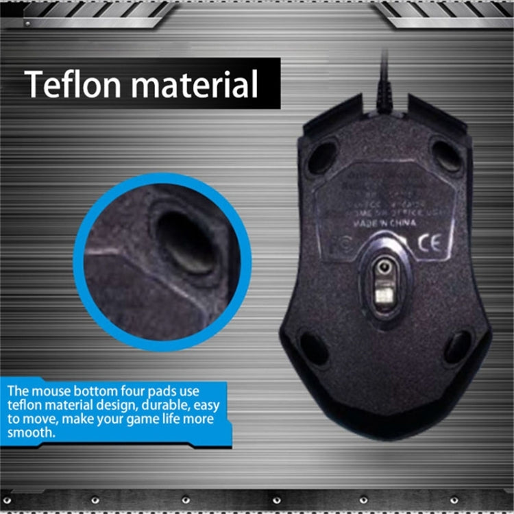 Chasing Leopard 129 USB Universal Wired Optical Gaming Mouse with Counter Weight, Length: 1.3m(Black) by Chasing Leopard