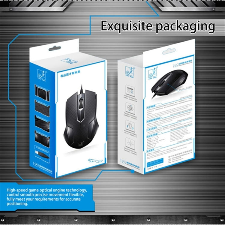 Chasing Leopard 129 USB Universal Wired Optical Gaming Mouse with Counter Weight, Length: 1.3m(Black) by Chasing Leopard