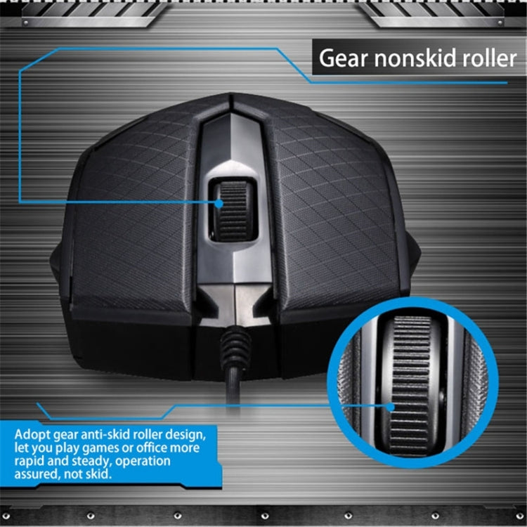 Chasing Leopard 129 USB Universal Wired Optical Gaming Mouse with Counter Weight, Length: 1.3m(Black) by Chasing Leopard