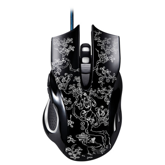 Chasing Leopard 169 USB 2400DPI Four-speed Adjustable LED Backlight Wired Optical E-sport Gaming Mouse with Counter Weight, Length: 1.45m(Black) by Chasing Leopard