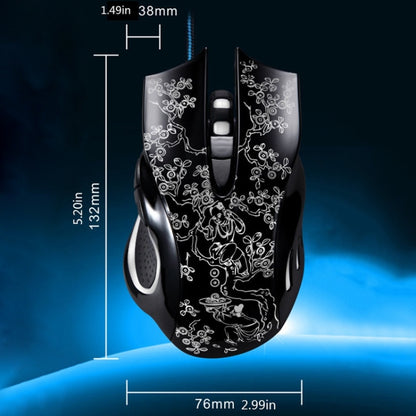 ZGB 169 USB 2400DPI Four-speed Adjustable LED Backlight Wired Optical E-sport Gaming Mouse with Counter Weight, Length: 1.45m(White) by Chasing Leopard