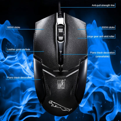 Chasing Leopard 179 USB 1600DPI Three-speed Adjustable Wired Optical Gaming Mouse, Length: 1.3m(Black) by Chasing Leopard