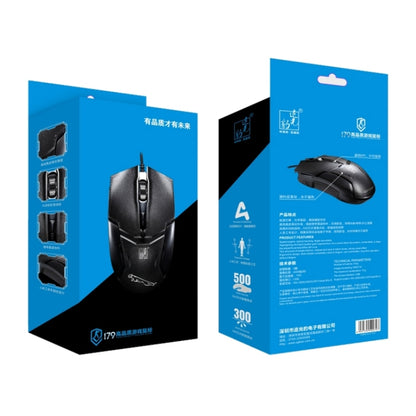 Chasing Leopard 179 USB 1600DPI Three-speed Adjustable Wired Optical Gaming Mouse, Length: 1.3m(Black) by Chasing Leopard