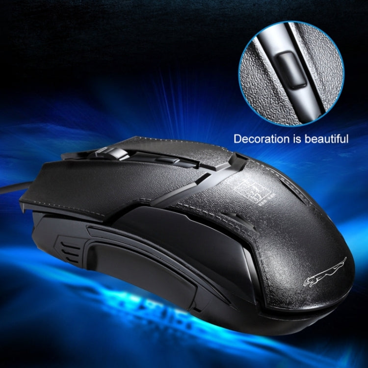 Chasing Leopard 179 USB 1600DPI Three-speed Adjustable Wired Optical Gaming Mouse, Length: 1.3m(Black) by Chasing Leopard