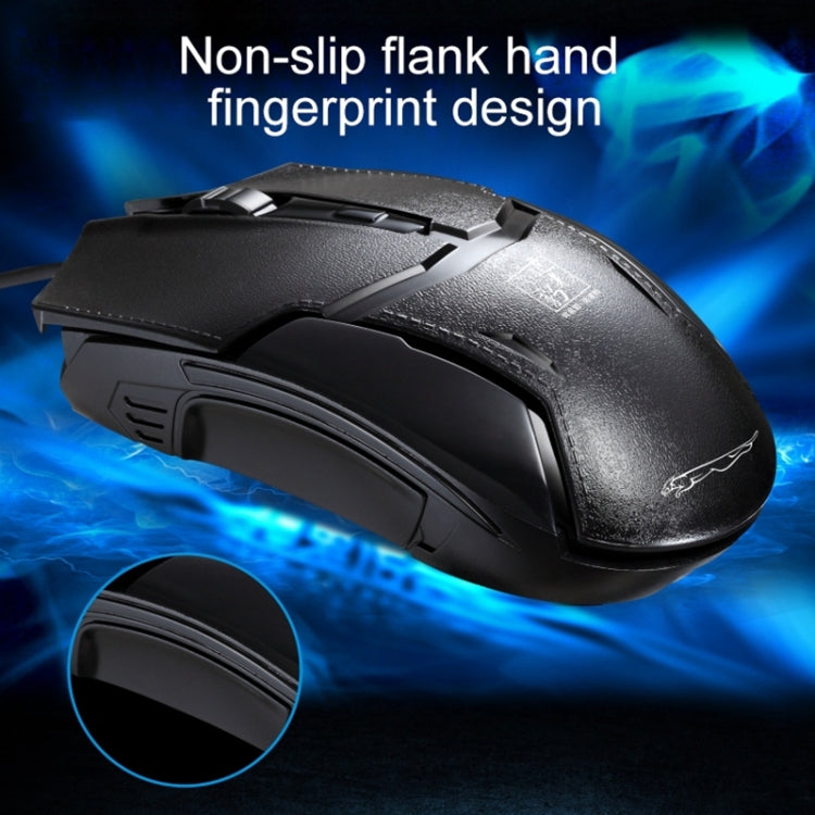 Chasing Leopard 179 USB 1600DPI Three-speed Adjustable Wired Optical Gaming Mouse, Length: 1.3m(Black) by Chasing Leopard