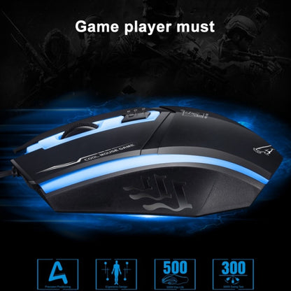Chasing Leopard 199 USB 1600DPI Three-speed Adjustable LED Backlight Wired Optical Gaming Mouse, Length: 1.3m(White) by Chasing Leopard