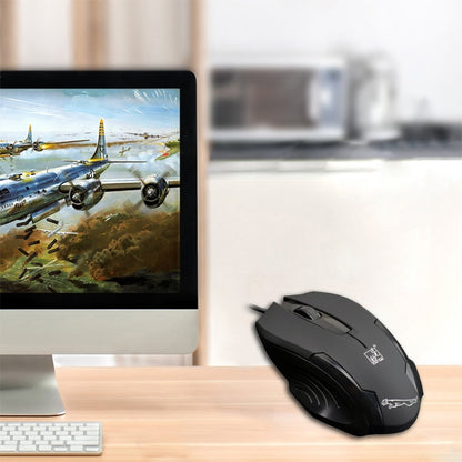 Chasing Leopard 512G USB Frosted Wired Optical Gaming Mouse, Length: 1.3m(Black) by Chasing Leopard