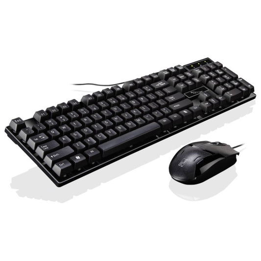 Chasing Leopard Q17 104 Keys USB Wired Suspension Gaming Office Keyboard + Wired Symmetrical Mouse Set, Keyboard Cable Length: 1.4m, Mouse Cable Length: 1.3m(Black) by Chasing Leopard