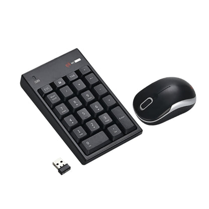 MC Saite MC-61CB 2.4GHz Wireless Mouse + 22 Keys Numeric Pan Keyboard with USB Receiver Set for Computer PC Laptop (Black) by MC Saite