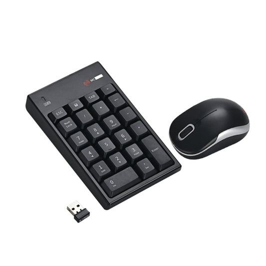 MC Saite MC-61CB 2.4GHz Wireless Mouse + 22 Keys Numeric Pan Keyboard with USB Receiver Set for Computer PC Laptop (Black) by MC Saite