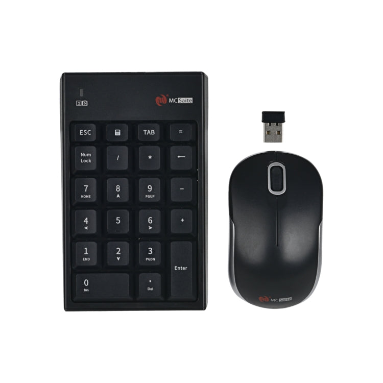 MC Saite MC-61CB 2.4GHz Wireless Mouse + 22 Keys Numeric Pan Keyboard with USB Receiver Set for Computer PC Laptop (Black) by MC Saite