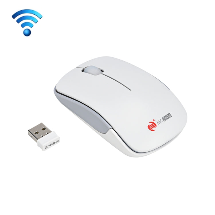 MC Saite MC-367 2.4GHz Wireless Mouse with USB Receiver for Computer PC Laptop (White) by MC Saite