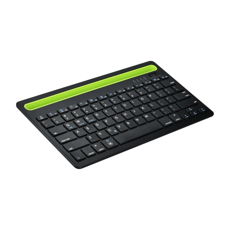 B908 Ultra-slim 78 Keys Bluetooth Wireless Keyboard with Concave Mobile Phone Holder (Black) by buy2fix