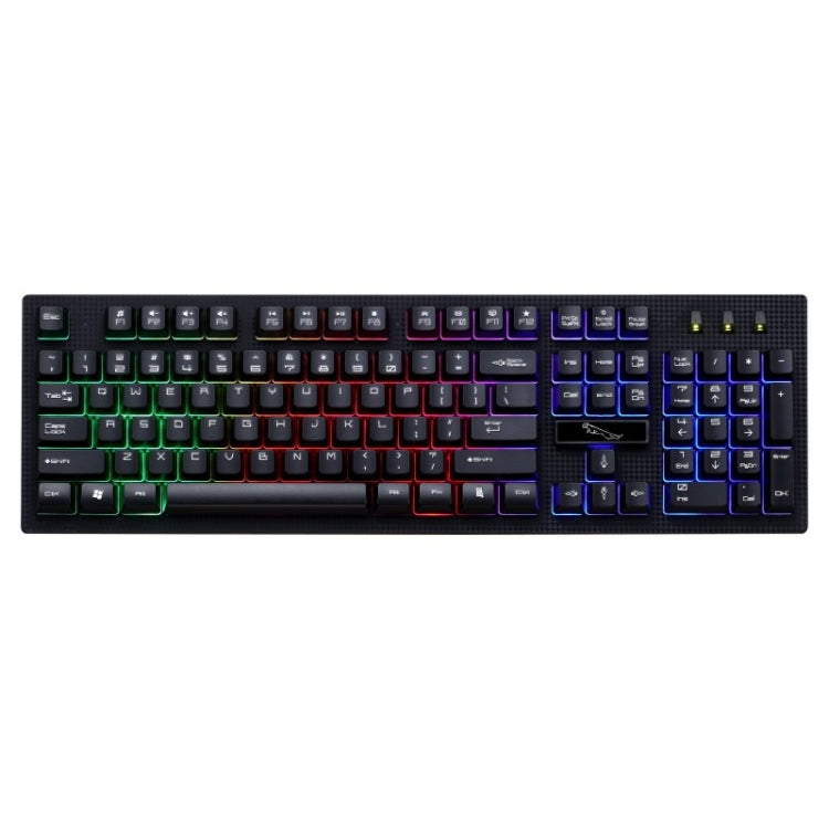ZGB G20 104 Keys USB Wired Mechanical Feel Glowing Computer Keyboard Gaming Keyboard(Black) by buy2fix