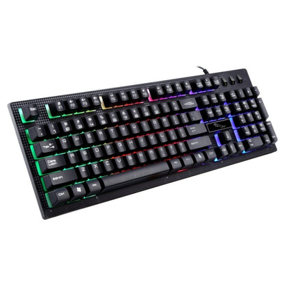 ZGB G20 104 Keys USB Wired Mechanical Feel Glowing Computer Keyboard Gaming Keyboard(Black) by buy2fix