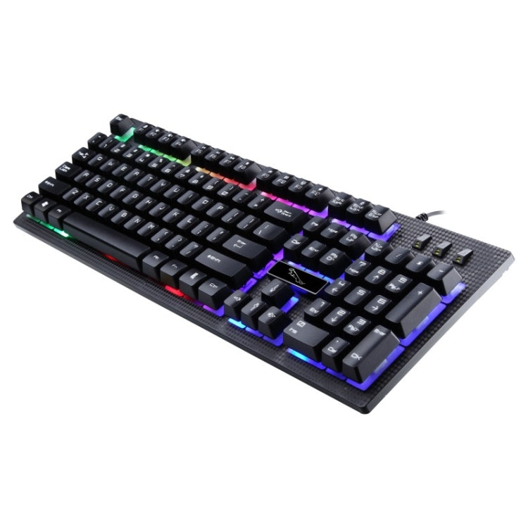 ZGB G20 104 Keys USB Wired Mechanical Feel Glowing Computer Keyboard Gaming Keyboard(Black) by buy2fix