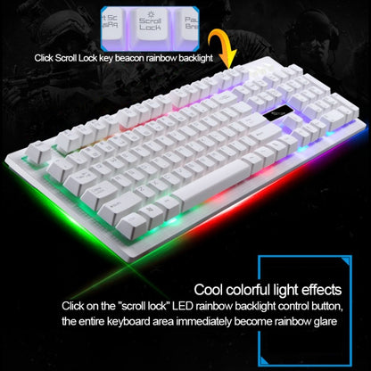 ZGB G20 104 Keys USB Wired Mechanical Feel Glowing Computer Keyboard Gaming Keyboard(Black) by buy2fix