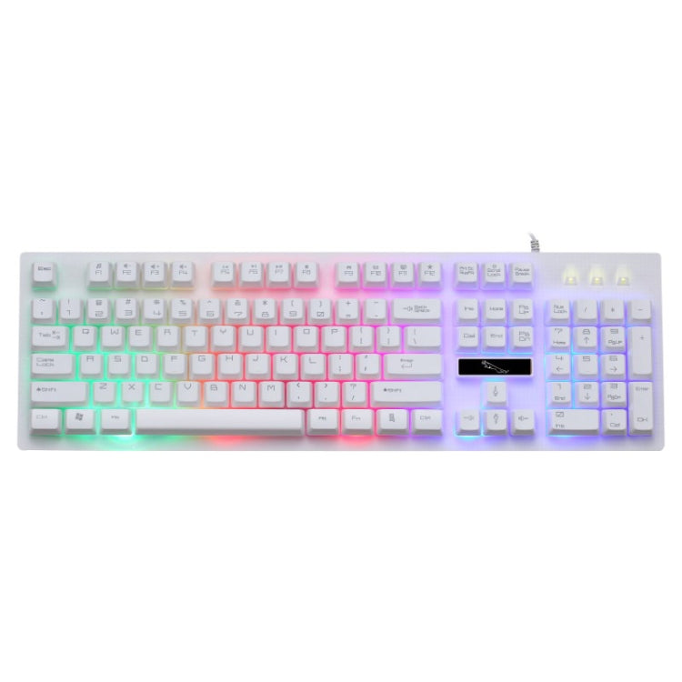 ZGB G20 104 Keys USB Wired Mechanical Feel Glowing Computer Keyboard Gaming Keyboard(White) by buy2fix