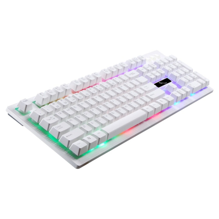 ZGB G20 104 Keys USB Wired Mechanical Feel Glowing Computer Keyboard Gaming Keyboard(White) by buy2fix