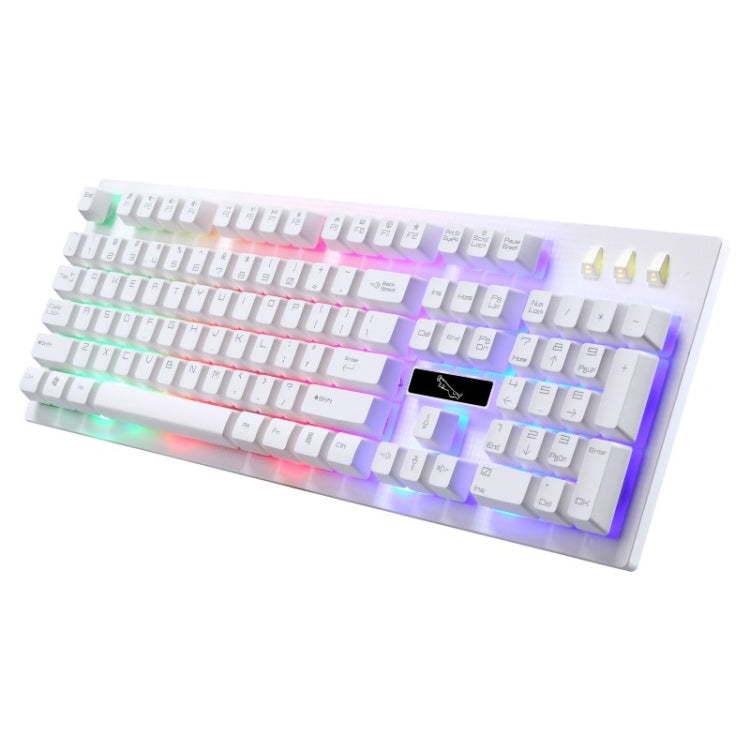 ZGB G20 104 Keys USB Wired Mechanical Feel Glowing Computer Keyboard Gaming Keyboard(White) by buy2fix
