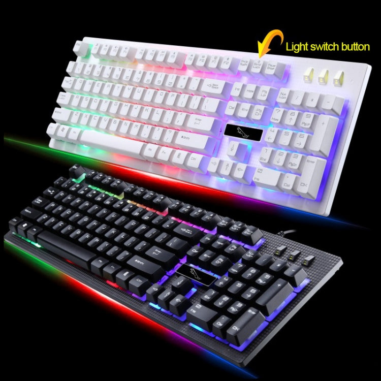 ZGB G20 104 Keys USB Wired Mechanical Feel Glowing Computer Keyboard Gaming Keyboard(Black) by buy2fix