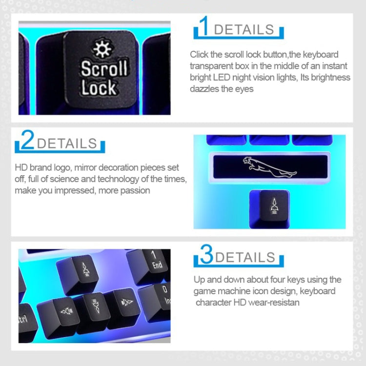 ZGB G21 104 Keys USB Wired Mechanical Feel Colorful Backlight Office Computer Keyboard Gaming Keyboard(White) by buy2fix