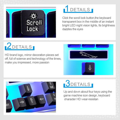 ZGB G21 104 Keys USB Wired Mechanical Feel Colorful Backlight Office Computer Keyboard Gaming Keyboard(White) by buy2fix