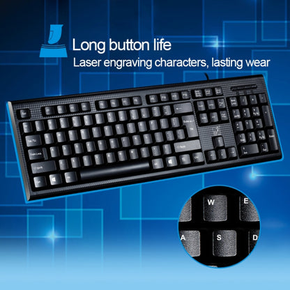 ZGB Q9 104 Keys USB Wired Grid Texture General Gaming Office Keyboard(Black) by buy2fix
