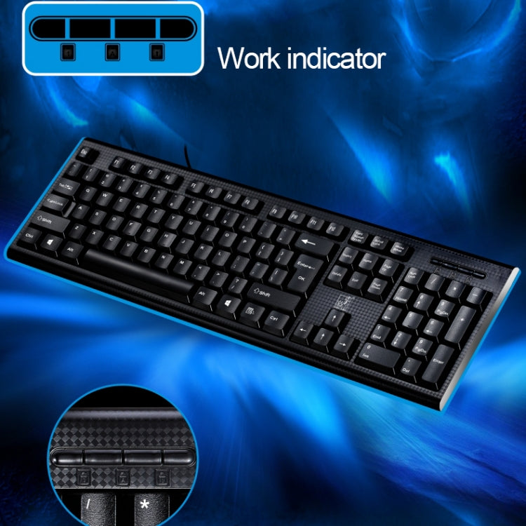 ZGB Q9 104 Keys USB Wired Grid Texture General Gaming Office Keyboard(Black) by buy2fix