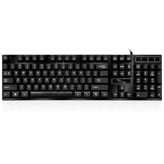 ZGB Q17 104 Keys USB Wired Suspension Gaming Office Keyboard for Laptop, PC(Black) by buy2fix