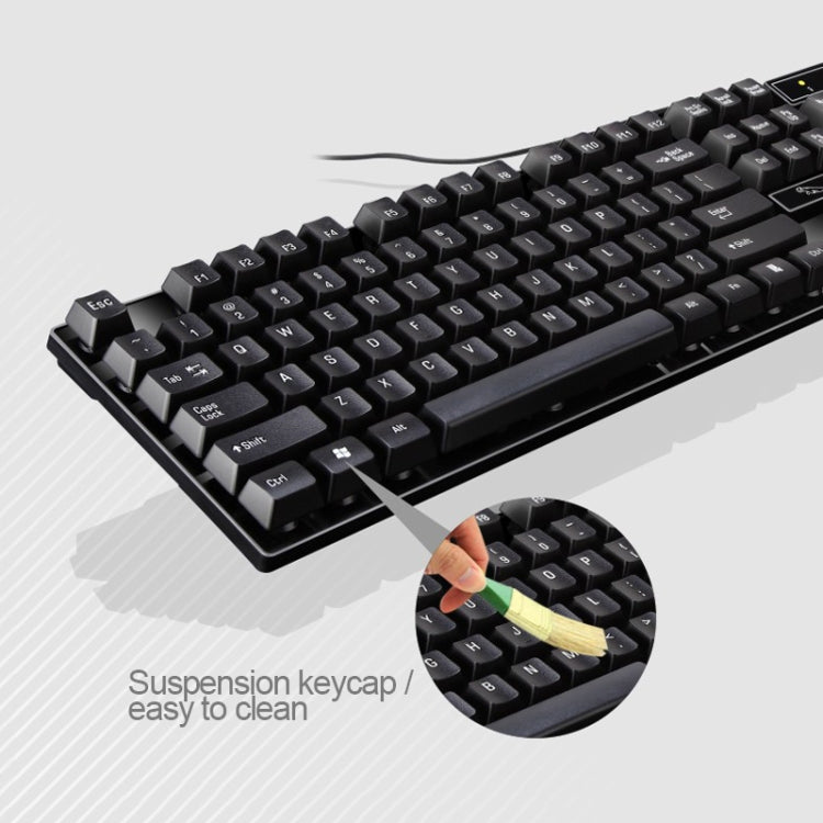 ZGB Q17 104 Keys USB Wired Suspension Gaming Office Keyboard for Laptop, PC(Black) by buy2fix