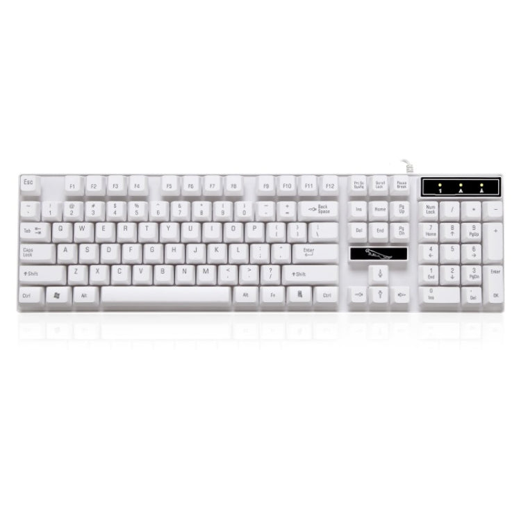 ZGB Q17 104 Keys USB Wired Suspension Gaming Office Keyboard for Laptop, PC(White) by buy2fix