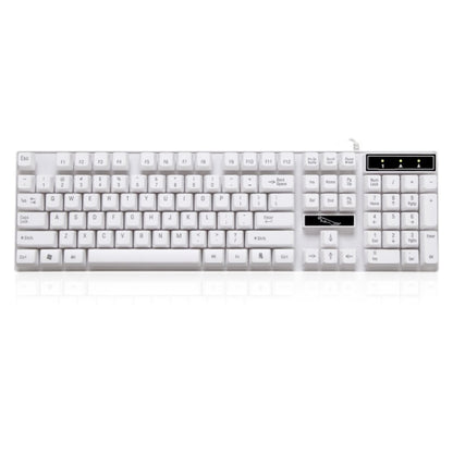 ZGB Q17 104 Keys USB Wired Suspension Gaming Office Keyboard for Laptop, PC(White) by buy2fix