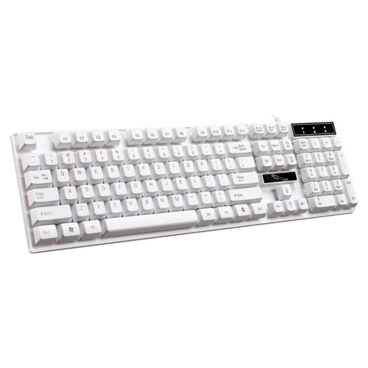 ZGB Q17 104 Keys USB Wired Suspension Gaming Office Keyboard for Laptop, PC(White) by buy2fix