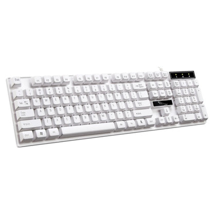 ZGB Q17 104 Keys USB Wired Suspension Gaming Office Keyboard for Laptop, PC(White) by buy2fix