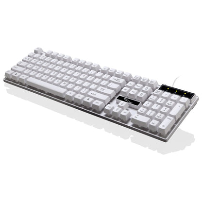ZGB Q17 104 Keys USB Wired Suspension Gaming Office Keyboard for Laptop, PC(White) by buy2fix