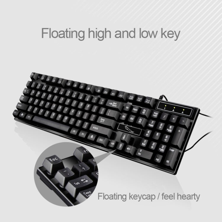 ZGB Q17 104 Keys USB Wired Suspension Gaming Office Keyboard for Laptop, PC(White) by buy2fix