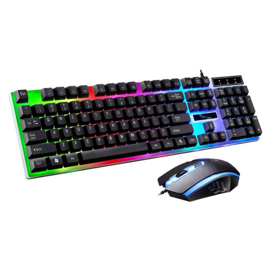 ZGB G21 1600 DPI Professional Wired Colorful Backlight Mechanical Feel Suspension Keyboard + Optical Mouse Kit for Laptop, PC(Black) by buy2fix