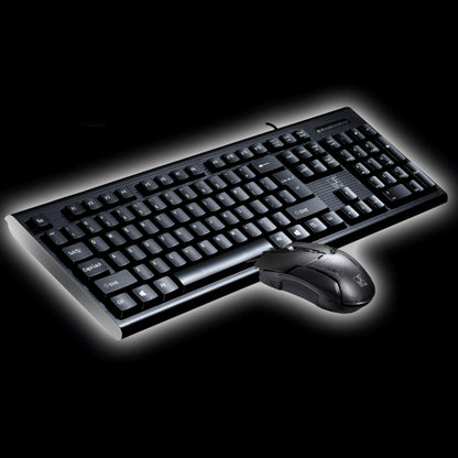Chasing Leopard Q9 1600 DPI Professional Wired Grid Texture Gaming Office Keyboard + Optical Mouse Kit(Black) by Chasing Leopard
