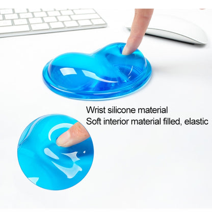 MONTIAN 2 PCS Transparent Silicone Bracer Heart-shaped Mouse Wrist Supporter, Random Color Delivery by buy2fix