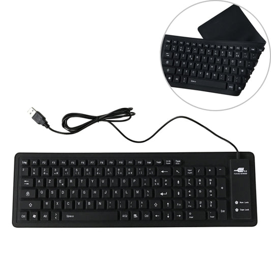 103 Key French USB Wired Silicone Waterproof Keyboard Desktop Notebook Keyboard, Cable Length: 1.5m by buy2fix