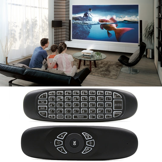 C120 Back-light Air Mouse 2.4GHz Wireless Keyboard 3D Gyroscope Sense Android Remote Controller for PC, Android TV Box / Smart TV, Game Devices by buy2fix