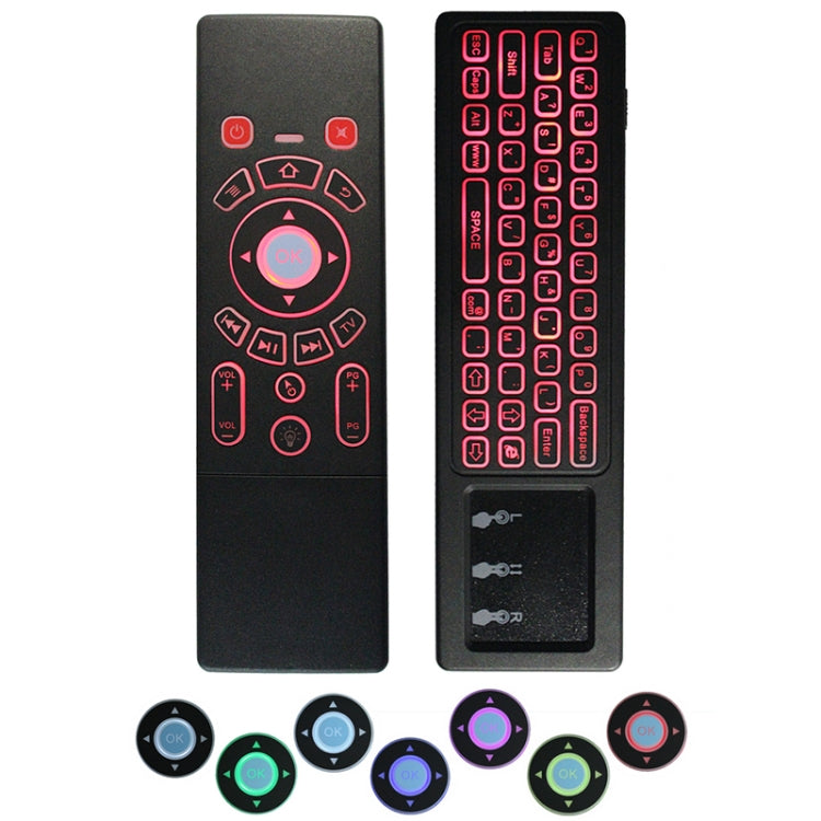 T6 Colorful Light Version Air Mouse 2.4GHz Wireless Keyboard Remote Controller with Touchpad & IR Learning for PC, Android TV Box / Smart TV, Multi-media Devices by buy2fix