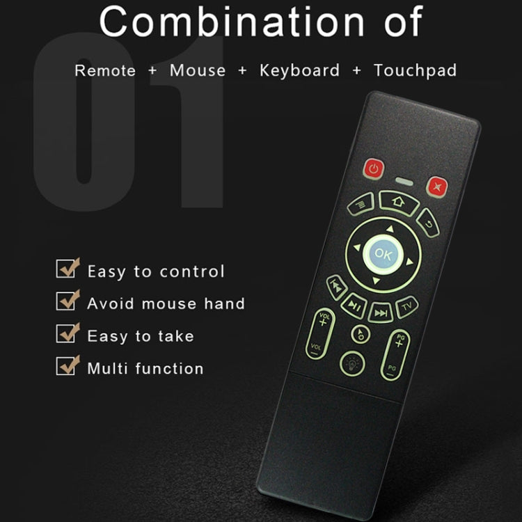T6 Colorful Light Version Air Mouse 2.4GHz Wireless Keyboard Remote Controller with Touchpad & IR Learning for PC, Android TV Box / Smart TV, Multi-media Devices by buy2fix