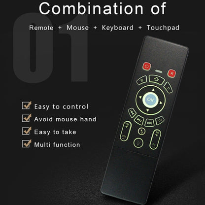 T6 Colorful Light Version Air Mouse 2.4GHz Wireless Keyboard Remote Controller with Touchpad & IR Learning for PC, Android TV Box / Smart TV, Multi-media Devices by buy2fix
